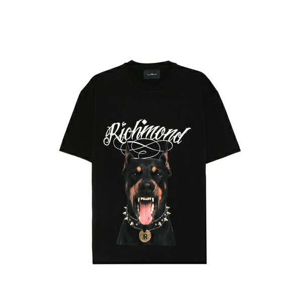 ジョン バージニアの州都 メンズ ティーシャツ トップス Graphic-print t-shirt Black
