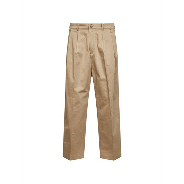 エヌエヌ77 メンズ 心地好いズボン下 ボトムス Justin pleated trousers Neutrals