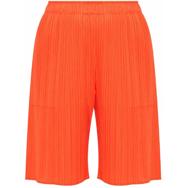 筋目 プリーズ イッセイ ミヤケ レディース 心地よいズボン下 ボトムス Miyake pliss￡-effect shorts Orange