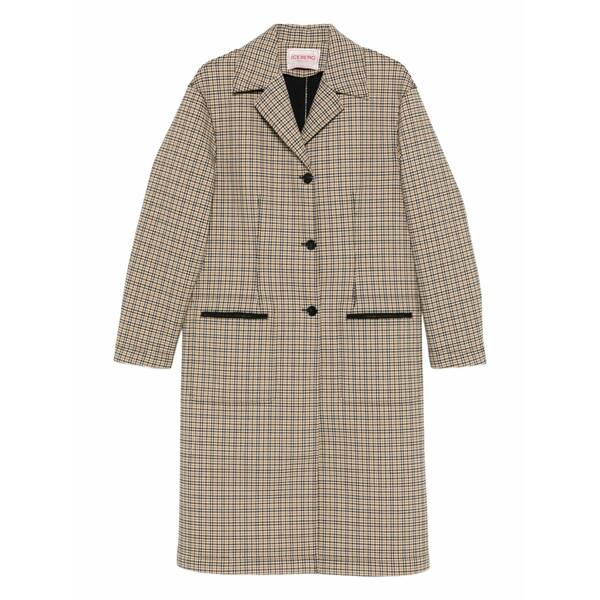 アイスバーグレタス レディース 厚地の外套 アウター Checked coat Neutrals
