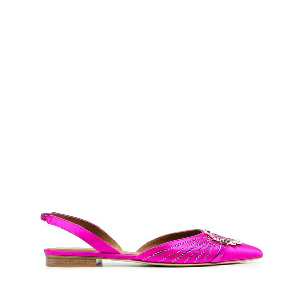 マローンスリアーズ レディース サンダル シューズ Crystal-embellished ballerina shoes Pink｜asty