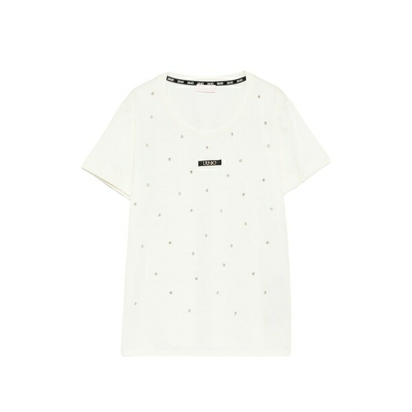 リュージョー レディース プルオーバー トップス  logo-patch t-shirt Neutrals