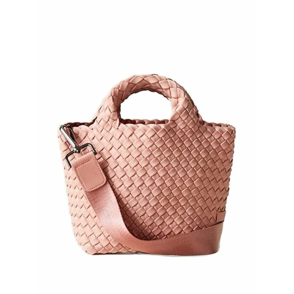 ナゲディ レディース ハンドバック 御徒面子 St. barths petit woven tote bag Pink