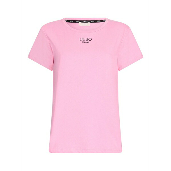 リュージョー レディース プルオーバー トップス Logo-detail cotton t-shirt Pink