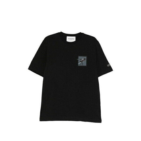 アイスバーグレタス メンズ プルオーバー トップス Graphic t-shirt Black
