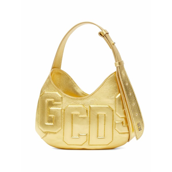 ジーシーディーエス レディース ショルダーバッグ 御徒面子 Logo-patch shoulder bag Gold