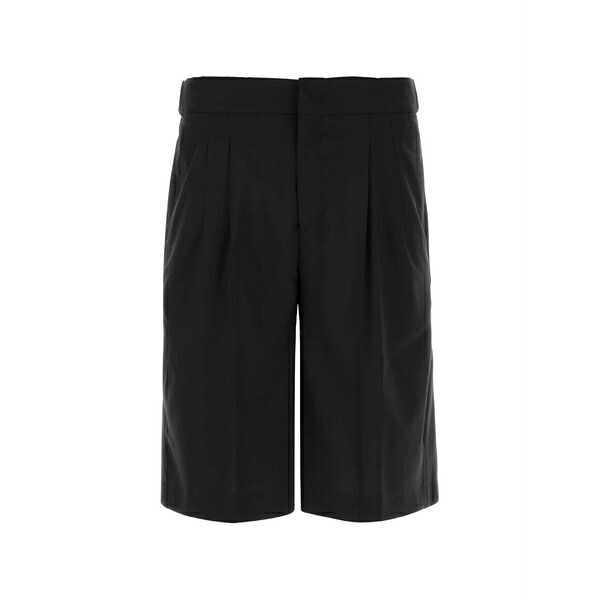 PTトリノ メンズ 心地好いズボン下 ボトムス Pleat-detail shorts Black