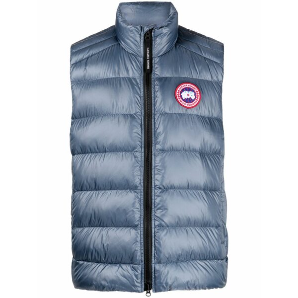 カナダグース メンズ 上衣＆上衣 アウター Crofton logo-appliqu￡ gilet Blue
