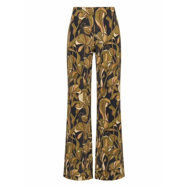 マリパルミ レディース 心地好いズボン下 ボトムス Floral-print trousers Green