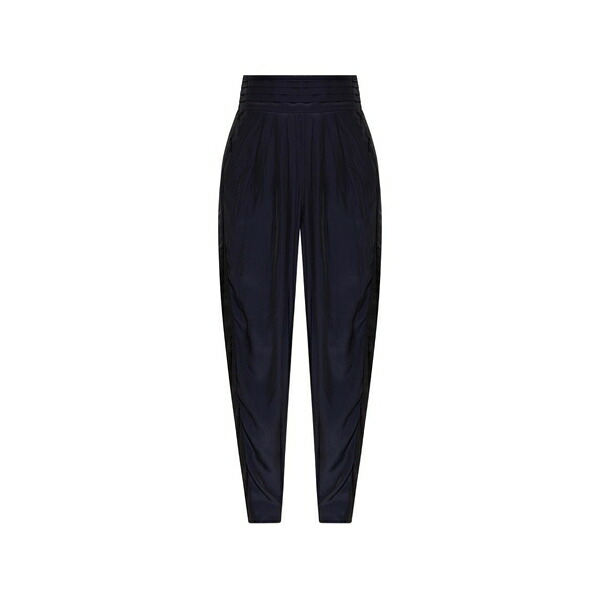 ランバン レディース カジュアルパンツ ボトムス High-waisted tapered trousers Black|asty