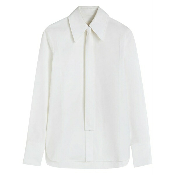 ジル・サンダー レディース プルオーバー トップス Tie-detail cotton shirt White