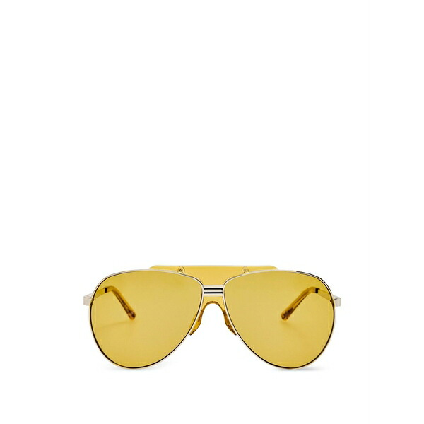 リンダ ファロー レディース 黒眼鏡＆アイウェア 付属物 Amelia pilot-frame sunglasses Silver