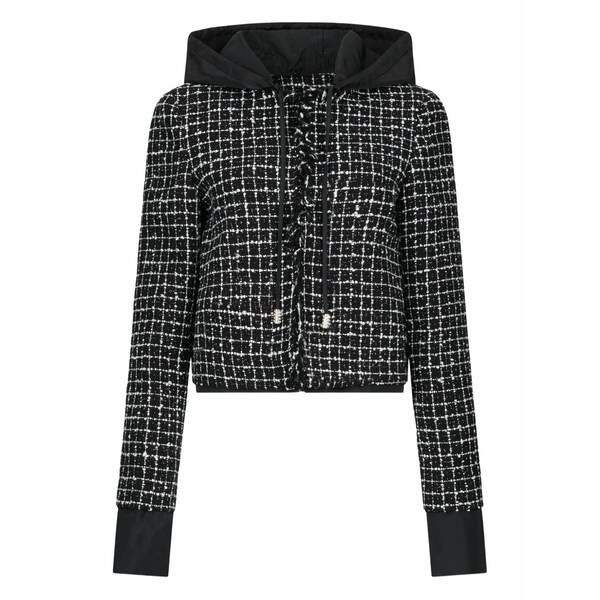 リュージョー レディース 上衣＆上衣 アウター Boucl￡ frayed jacket Black