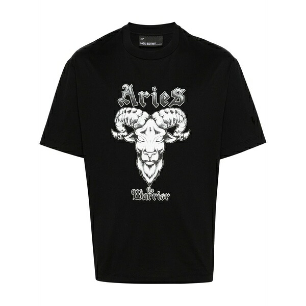 ニールバレット メンズ ティーシャツ トップス Aries graphic-print cotton t-shirt Black