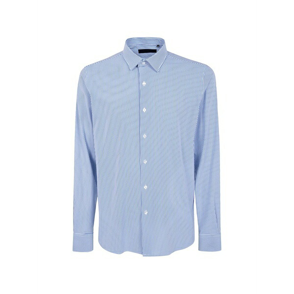 アールアールディ メンズ シャツ トップス Striped long-sleeve shirt White｜asty