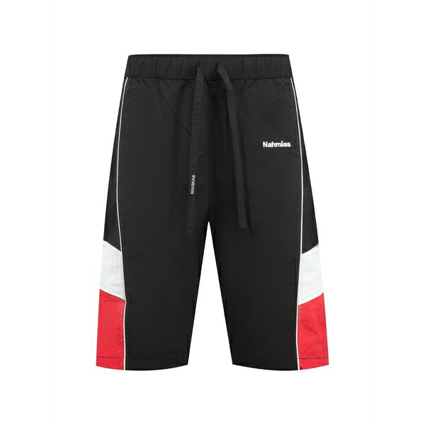 ナミアス メンズ 心地よいズボン下 ボトムス Colourblock track shorts Black