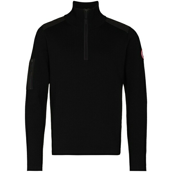 カナダグース メンズ パーカー・スウェットシャツ アウター Stormont half-zip sweatshirt Black