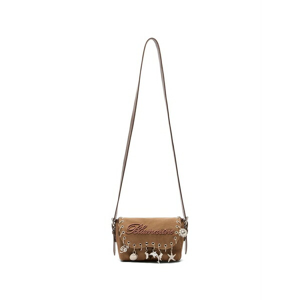 ブルマリン レディース ショルダーバッグ 御徒面子 Charm-detail shoulder bag Neutrals