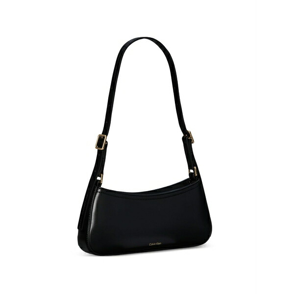 カルバンクライン レディース ショルダーバッグ 御徒面子 Logo-detail shoulder bag Black