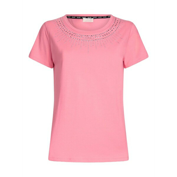 リュージョー レディース プルオーバー トップス Embellished-details cotton t-shirt Pink