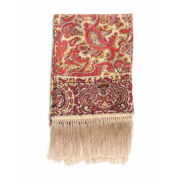 ヴァレンティノ ガラヴァーニ メンズ えり巻き・袈裟・えり巻き 付属物 Paisley fringed scarf Neutrals