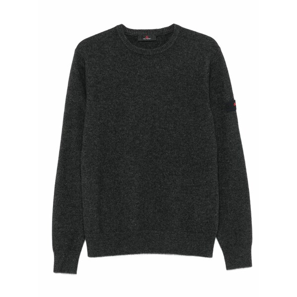ピューテリー メンズ 編み物\u0026プルオーバー アウター Patch-logo crew-neck sweater Grey