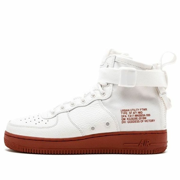 Nike ナイキ メンズ スニーカー  【Nike 空想科学小説 Air Force 1 Mid \u0027Red Ivory\u0027 917753-100】  大きさ US_10.5(28.5糎)