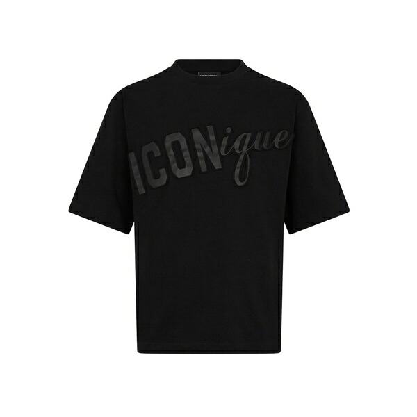 ディースクエアード メンズ プルオーバー トップス Iconique loose fit t-shirt Black