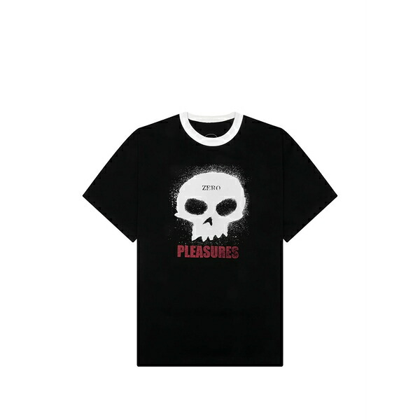 プレジャーズ メンズ プルオーバー トップス Single skull graphic  t-shirt Black