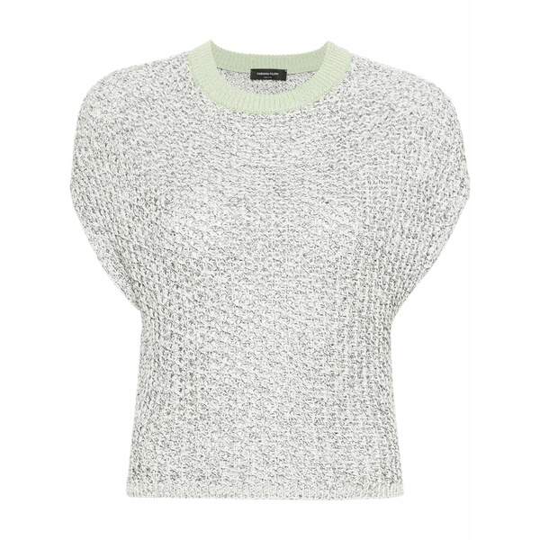 ファビアナ フィリッピ レディース 編み物\u0026スウェーター アウター Open-knit sleeveless sweater White