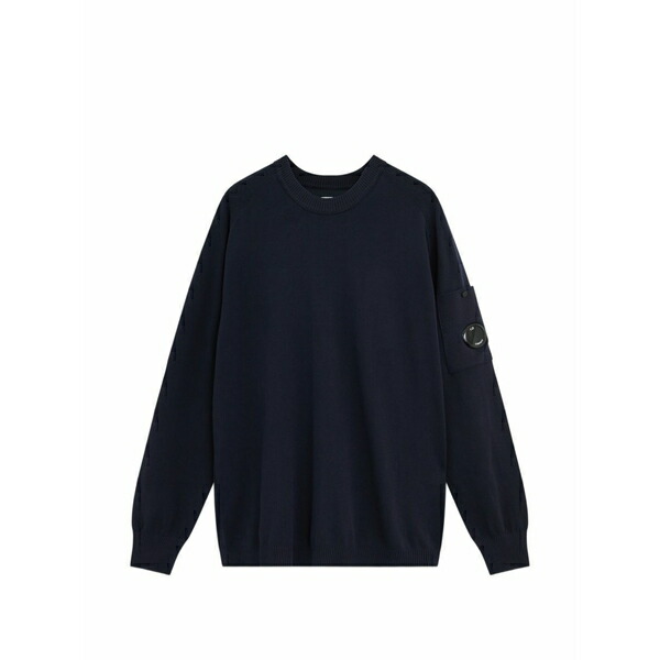 シーピーカンパニー メンズ 編み物\u0026スウェーター アウター Lens-detail long-sleeve sweater Blue