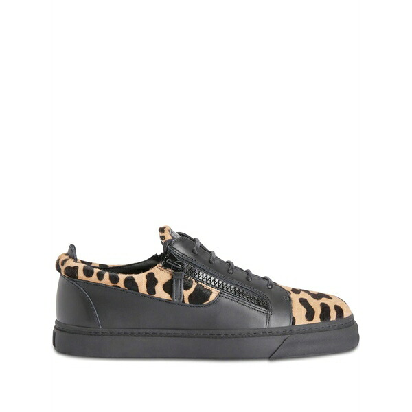 ジュゼッペザノッティ メンズ スニーカー シューズ Frankie double-zip low-top sneakers Black