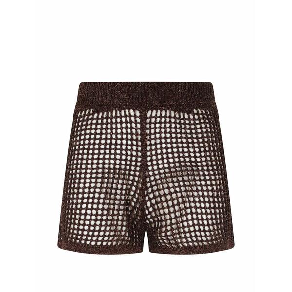 エムシーツーセイントバース レディース カジュアルパンツ ボトムス Sharma metallic-mesh shorts Brown|asty