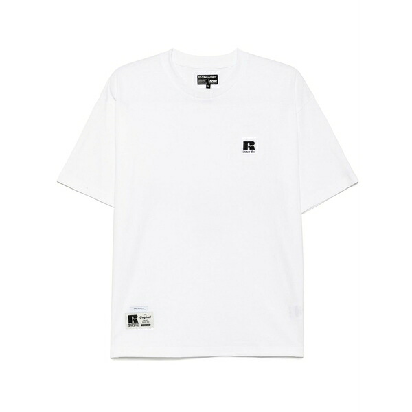 イズエ メンズ ティーシャツ トップス Logo-embroidered t-shirt White