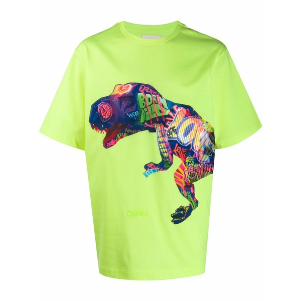 ジュン・ジー メンズ プルオーバー トップス Graffiti dinosaur t-shirt Yellow