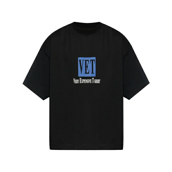 ヴェトモン メンズ プルオーバー トップス Logo-print cotton t-shirt Black