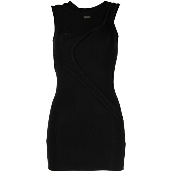 ヘリオットエミル レディース 衣装 トップス Cut-out detailing ribbed-knit dress Black