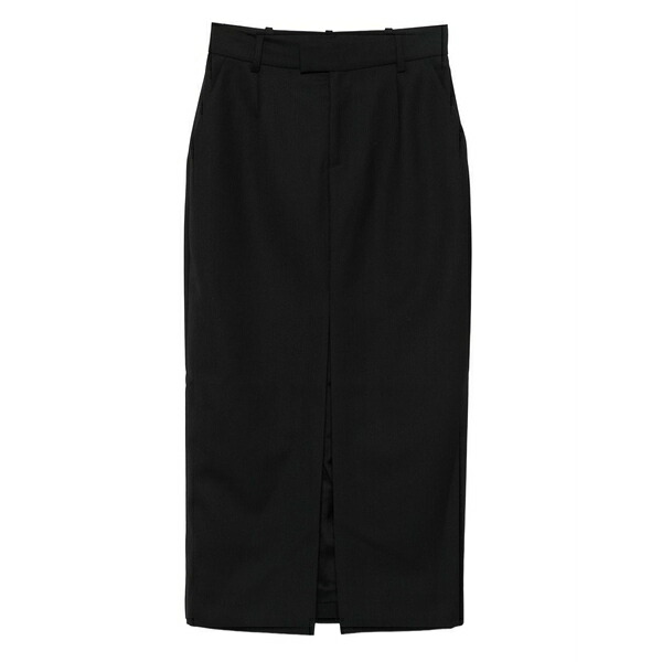 アニービン レディース スコート ボトムス Front-slit wool skirt Black