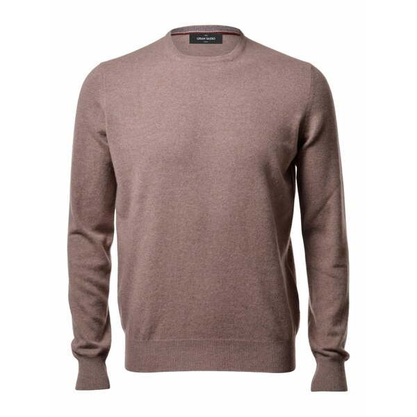 グランサッソ メンズ 編み物\u0026プルオーバー アウター Cashmere crew-neck sweater Brown