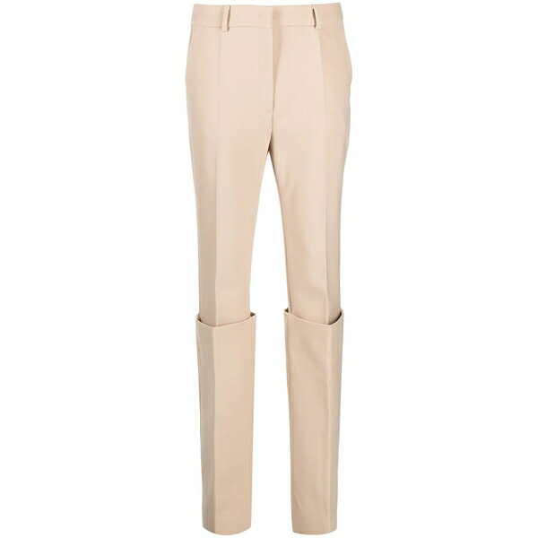 スポーツマックス レディース カジュアルパンツ ボトムス Layered tapered-leg trousers Brown｜asty
