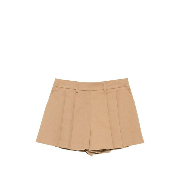 ニーナ 14.7 レディース 心地好いズボン下 ボトムス Belt-loop pleated shorts Brown
