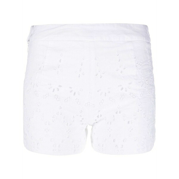 １２０％リノ レディース 心地好いズボン下 ボトムス Eyelet linen shorts White