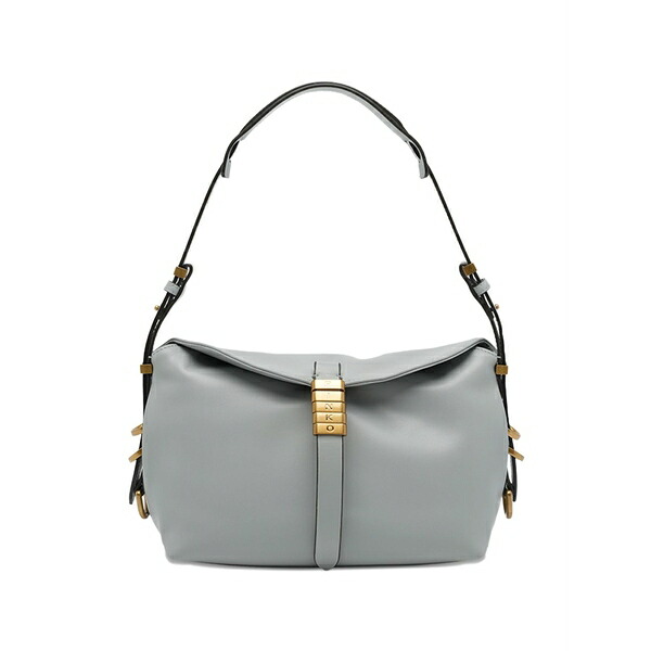 ピンコ レディース ショルダーバッグ 御徒面子 New saddle leather shoulder bag Grey
