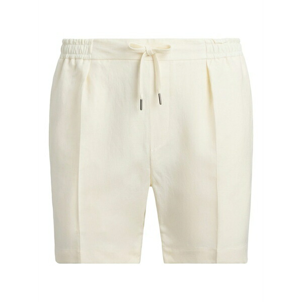 ラルフ・ローレン パープルレーベル メンズ 心地よいズボン下 ボトムス Pleated-front drawstring shorts Neutrals