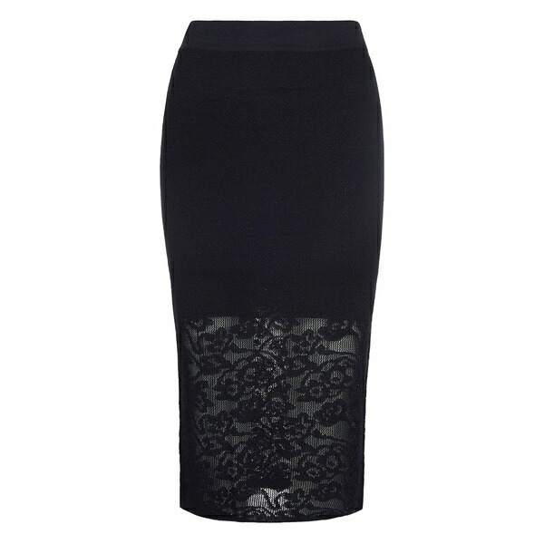 パトリツィア ペペ レディース スコート ボトムス Lace MIDI skirt Black
