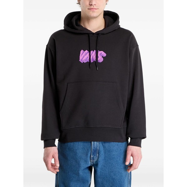 バンズ メンズ パーカー・スウェットシャツ アウター Stone swirl loose po hoodie Black