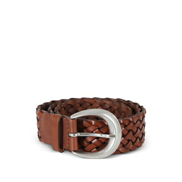 オルチアーニ レディース 三尺帯 付属物 Braided leather belt Brown