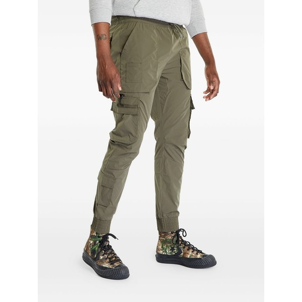 アルファインダストリーズ メンズ 心地よいズボン下 ボトムス Logo-patch cargo pants Green