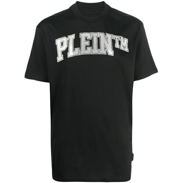 フィリップ飾り気の無い メンズ プルオーバー トップス Stones logo-print t-shirt  Black