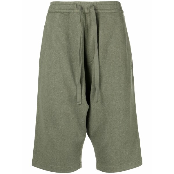 マハリシ メンズ 心地好いズボン下 ボトムス Straight-leg drawstring shorts Green